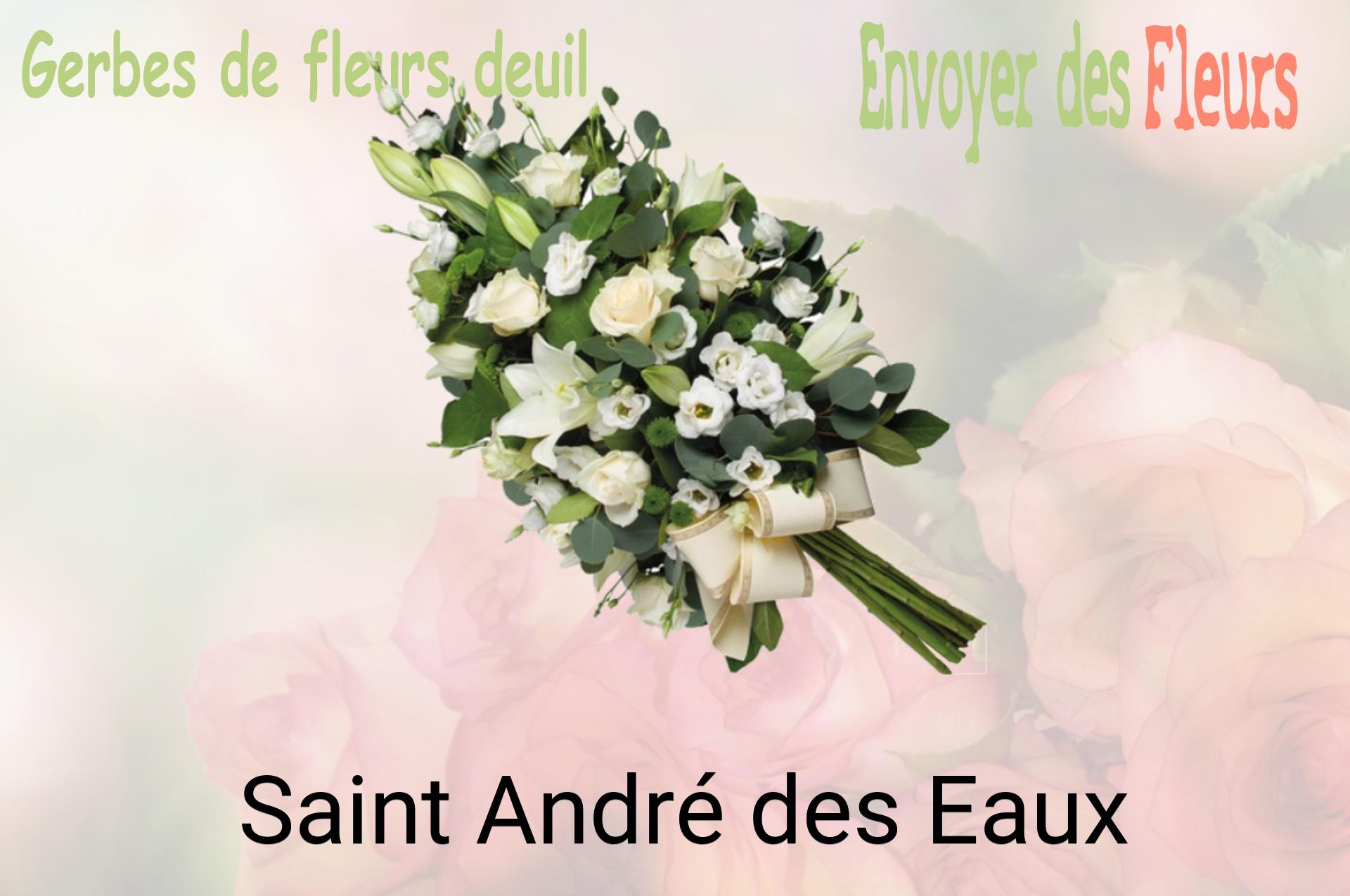 Gerbe de fleurs de deuil livrée à Saint-André-des-Eaux